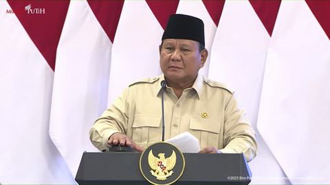 Presiden Prabowo resmikan peluncurkan Logo dan Tema Hari Ulang Tahun Kemerdekaan RI ke-80, Rabu (23/7/2025).   Foto: YouTube/Sekretariat Presiden