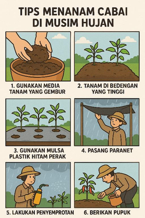 Tips menanam cabe di musim hujan
