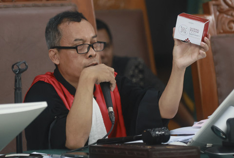 Hakim persidangan Nikita Mirzani terkait perkara dugaan pengancaman dan tindak pencucian uang di Pengadilan Negeri Jakarta Selatan, Jakarta, Kamis, (24/7/2025). Foto: Agus Apriyanto