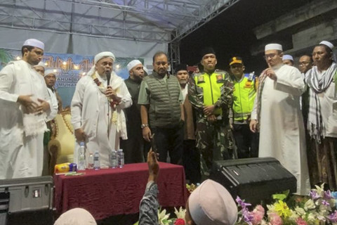 Acara pengajian yang dihadiri penceramah Habib Muhammad Rizieq Syihab di Desa Pegundan, Kecamatan Petarukan, Kabupaten Pemalang, Jawa Tengah, Rabu (23/7/2025). Foto: Dok. Polres Pemalang