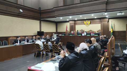 Sidang kasus dugaan korupsi kerja sama usaha dan akuisisi kapal antara ASDP dengan PT Jembatan Nusantara di Pengadilan Tipikor Jakarta, Kamis (24/7/2025). Foto: Jonathan Devin/kumparan