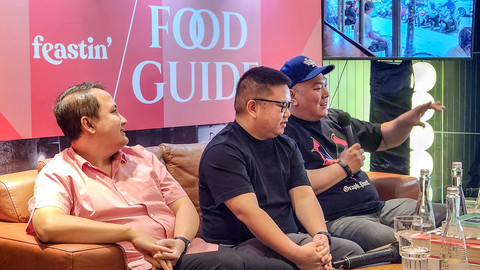 Konferensi pers peluncuran food guide Feastin Blok M dan sekitarnya di Maiku Cafe, Jakarta, Kamis (24/7). Foto: Azalia Amadea/Kumparan