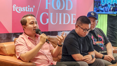 Konferensi pers peluncuran food guide Feastin Blok M dan sekitarnya di Maiku Cafe, Jakarta, Kamis (24/7). Foto: Azalia Amadea/Kumparan