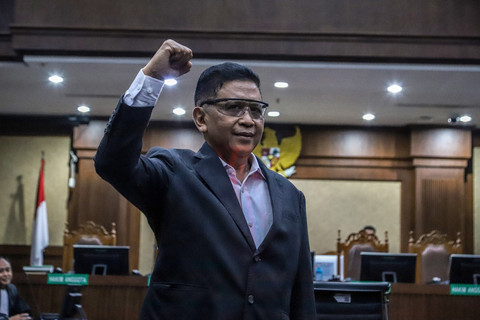 Sekjen PDIP Hasto Kristiyanto tiba di Ruang Pengadilan Tipikor, Jakarta, Jumat (25/7/2025). Foto: Iqbal Firdaus/kumparan