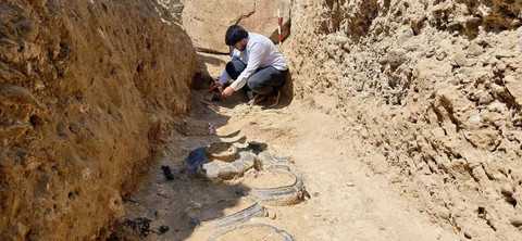 Situs galian makam prajurit Zaman Perunggu. Foto: Kementerian Kebudayaan Azerbaijan