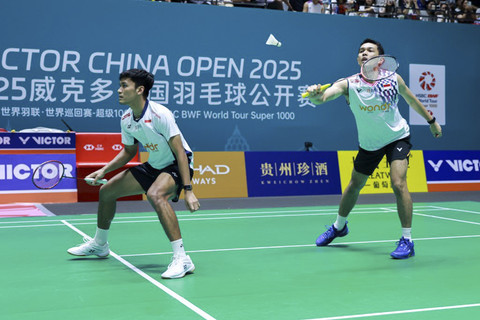 Fajar/Fikri di China Open. Foto: Dok. PBSI