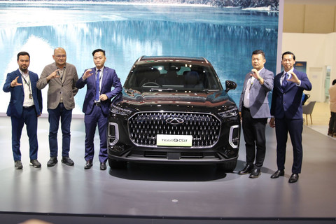 Chery Tiggo 9 meluncur di GIIAS 2025, Jumat (25/7/2025). Foto: Syahrul Ghiffari/kumparan