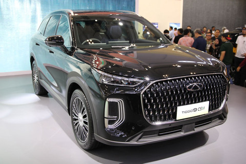 Chery Tiggo 9 meluncur di GIIAS 2025, Jumat (25/7/2025). Foto: Syahrul Ghiffari/kumparan