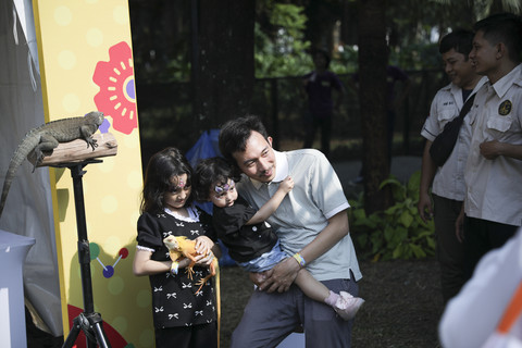Planet Satwa meramaikan acara kumparanMOM Festival Hari Anak 2025 di Ex Taman Anggrek, Gelora Bung Karno, Jakarta, Sabtu (26/7/2025). Foto: Aditia Noviansyah/kumparan