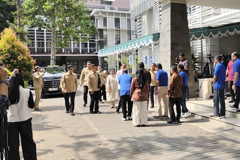 Presiden ketujuh RI Joko Widodo menghadiri reuni Fakultas Kehutanan UGM angkatan 80 di Fakultas Kehutanan UGM, Sabtu (26/7/2025). Foto: Arfiansyah Panji Purnandaru/kumparan