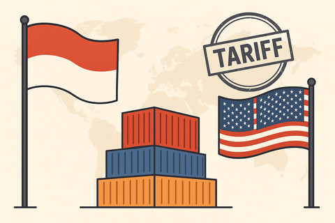Ilustrasi Kesepakatan tarif dagang terbaru antara Indonesia dan Amerika. Foto: Idisign