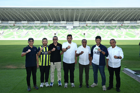 Gubernur Sumatera Utara Bobby Nasution kunjungi Stadion Utama Sumut di Kabupaten Deli Serdang pada Minggu (27/7/2025). Foto: Dok. Istimewa