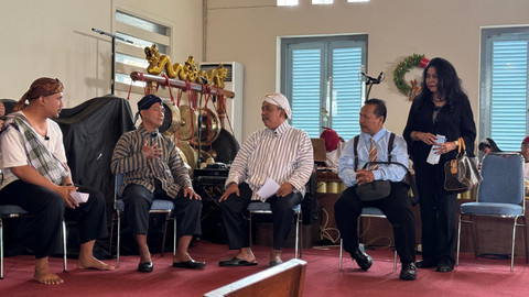 GKJ Gondokusuman menggunakan gamelan dalam prosesi ibadah. Foto: Pandangan Jogja
