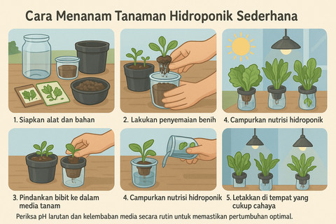 Cara menanam tanaman hidroponik sederhana