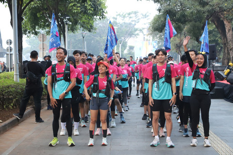Keseruan Fun Run x HYDROPLUS pada Minggu (27/725). Foto: kumparan