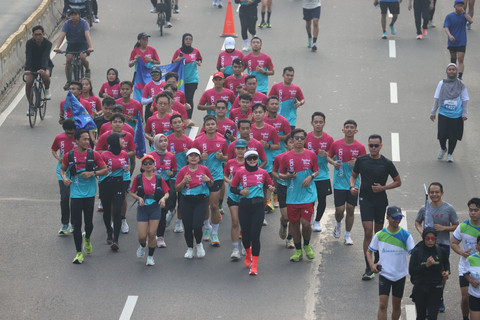 Keseruan Fun Run x HYDROPLUS pada Minggu (27/725). Foto: kumparan