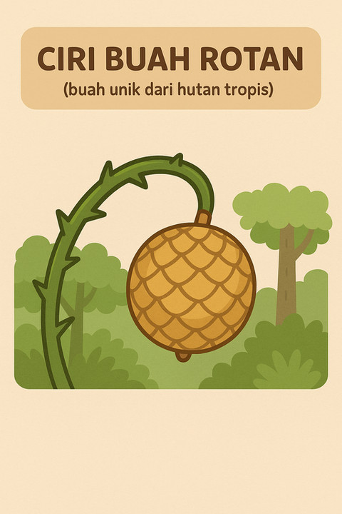 Ilustrasi Apa Ciri-ciri Buah Rotan?