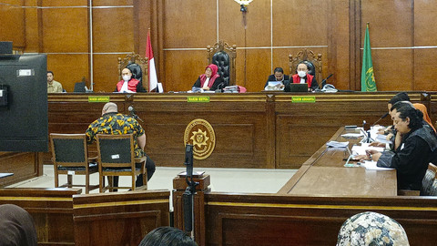 Pembacaan pleidoi pengacara Razman Arif Nasution di Pengadilan Negeri Jakarta Utara, Selasa (29/7/2025).   Foto: Aprilandika Pratama/kumparan
