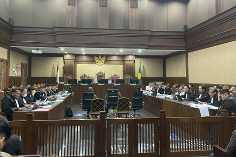 Sidang lanjutan pemeriksaan saksi kasus dugaan korupsi importasi gula, dengan terdakwa 9 petinggi perusahaan gula swasta, di Pengadilan Tipikor Jakarta, Selasa (29/7/2025). Foto: Fadhil Pramudya/kumparan