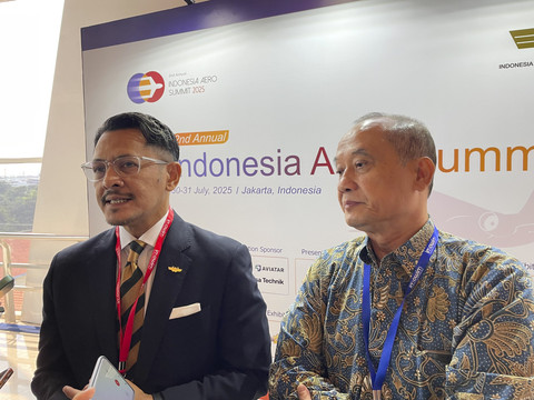 Ketua Umum INACA, Denon Prawiraatmadja, di acara Indonesia Aero Summit 2025 di Jakarta Barat, Rabu (30/7/2025). Foto: Najma Ramadhanya/kumparan