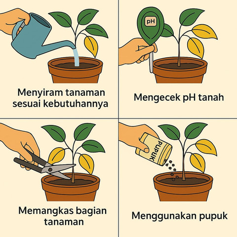 Ilustrasi Kenapa Daun Tanaman Menguning dan Layu