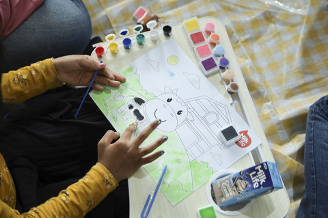 Keseruan Imaji Ceria Kreasi Finger Painting bersama MilkLife. Foto: kumparan