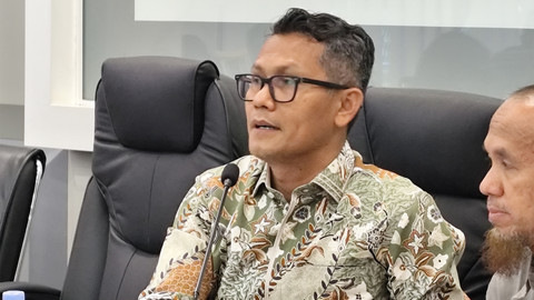 Juru Bicara Kemenperin, Febri Hendri Antoni Arif saat rilis IKI Kemenperin, di Gedung Kemenperin, Jakarta, Kamis (31/7). Foto: Widya Islamiati/kumparan
