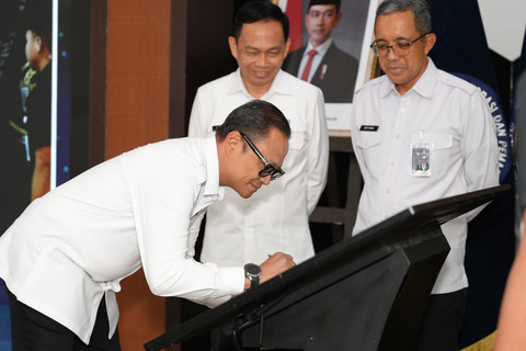 Ditjen Imigrasi Kemenimipas menggelar kegiatan Penandatanganan Pakta Integritas secara serentak di Gedung Ditjen Imigrasi, Jakarta Selatan pada Kamis (31/07/2025). Foto: Kemenimipas