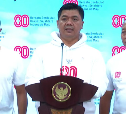 Wamensesneg Juri Ardiantoro dalam Konferensi Pers Bulan Kemerdekaan RI Tahun 2025, Kantor Presiden, 1 Agustus 2025 Foto: Youtube/Sekretariat Presiden