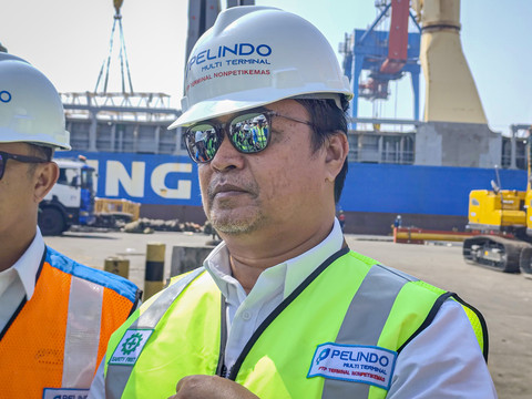 Direktur Utama PTP Nonpetikemas, Indra Hidayat Sani, di Pelabuhan Tanjung Priok, Jakarta, Jumat (1/8). Foto: Widya Islamiati/kumparan