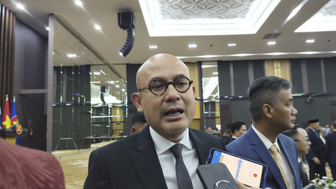 Wamenlu Arrmanatha Nasir saat dijumpai di ASEAN Secretariat, Jaksel, Jumat (1/8/2025). Foto: Thomas Bosco/kumparan