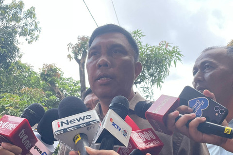 Kepala Dinas Penerangan TNI AU (Kadispenau) Marsma I Nyoman Suadyana di rumah duka Marsma TNI Fajar Adriyanto, di Jalan Triloka XI Komplek TNI AU, Pancoran, Jakarta Selatan, Minggu (3/8/2025). Foto: Fadhil Pramudya/kumparan