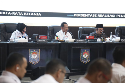 Mendagri Tito Karnavian saat pimpin Rapat Percepatan Pertumbuhan Ekonomi dan Pengendalian Inflasi pada sejumlah provinsi di Papua di Kantor Kemendagri, Jakarta, Rabu (6/8/2025). Foto: Dok. Kemendagri