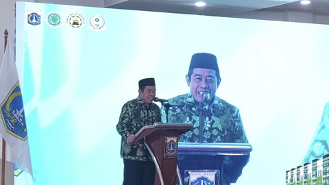 Ketua DPRD Jakarta Khoirudin dalam acara peresmian Gedung MUI, DMI, dan IPQAH Kota Administrasi Jakarta Selatan di Jakarta Selatan, Kamis (7/8/2025). Foto: Zamachsyari/kumparan