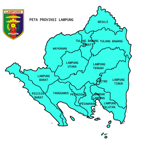 Peta Lampung saat ini. | Foto: Ist