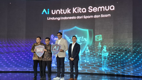 Indosat Ooredoo Hutchison meluncurkan fitur Anti-spam dan Anti-Scam berbasis AI, yang dikembangkan di atas fondasi AIvolusi5G, di Jakarta, Kamis (7/8). Foto: Muhamad Ardyansyah/kumparan