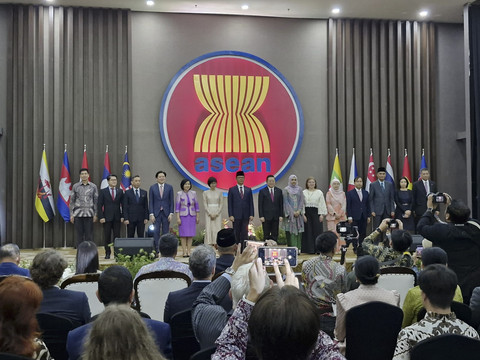 Menlu Sugiono menghadiri ASEAN Day di Sekretariat ASEAN, Jakarta, Jumat (8/8/2025). Foto: Nadia Riso/kumparan
