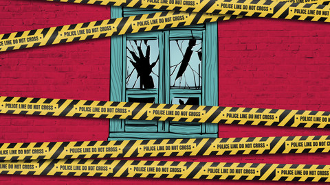 Ilustrasi pembunuhan garis polisi di TKP. Foto: Fatah Afrial/kumparan