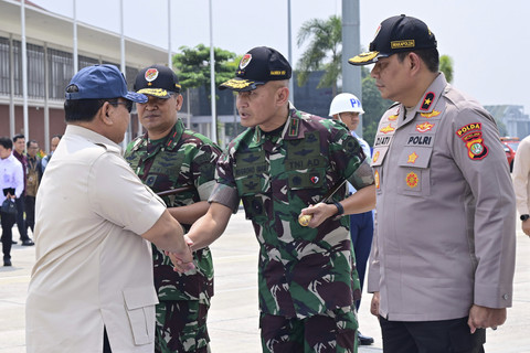 Presiden Republik Indonesia, Prabowo Subianto melakukan kunjungan kerja ke Singapura untuk menghadiri Parade Hari Nasional Singapura 2025, pada Sabtu (9/8/2025). Foto: Rusman - Biro Pers Sekretariat Presiden