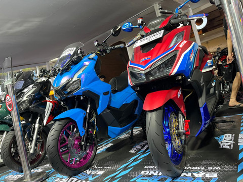 Motor modifikasi di Honda Modif Contest 2025 seri Bandung, Sabtu (9/8/2025). Foto: Syahrul Ghiffari/kumparan