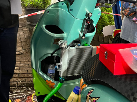 Honda Stylo 160 milik Akhmad Raihan Afifi di Honda Modif Contest 2025 seri Bandung. Foto: Syahrul Ghiffari/kumparan