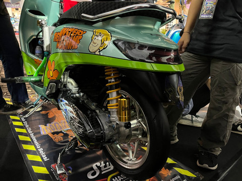 Honda Stylo 160 milik Akhmad Raihan Afifi di Honda Modif Contest 2025 seri Bandung. Foto: Syahrul Ghiffari/kumparan