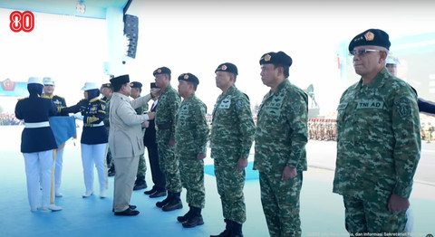 Prabowo lantik Letjen TNI Tandyo Budi jadi Wakil Panglima TNI. Foto: YouTube/Setpres