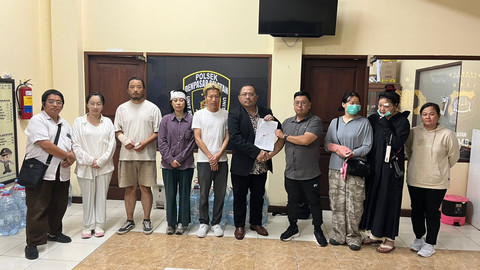 Turis China yang baku hantam di restaurant sepakat berdamai. Foto: Polsek Denpasar Selatan