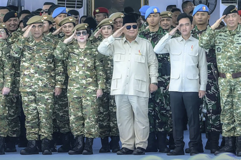 Ketua DPR RI, Puan Maharani saat mengikuti Upacara Gelar Pasukan Operasional dan Kehormatan Militer di Batujajar, Minggu (10/8/2025). Foto: Dok. Istimewa