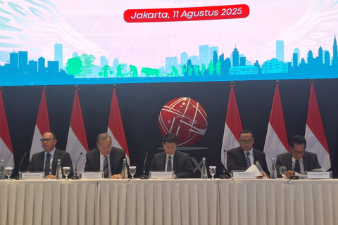 Konferensi pers 48 diaktifkannya kembali tahun Pasar Modal Indonesia di Main Hall BEI, Jakarta Selatan pada Senin (11/8/2025). Foto: Argya Maheswara/kumparan