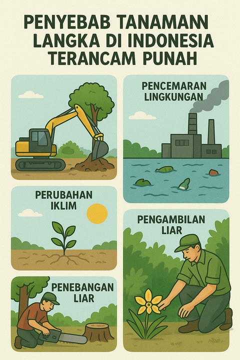 Ilustrasi Penyebab Tanaman Langka di Indonesia Terancam Punah