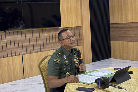 Kadispenad Brigjen Wahyu Yudhayana di Dispenad Mabes TNI AD, Jakarta pada Senin (11/8/2025). Foto: Abid Raihan/kumparan