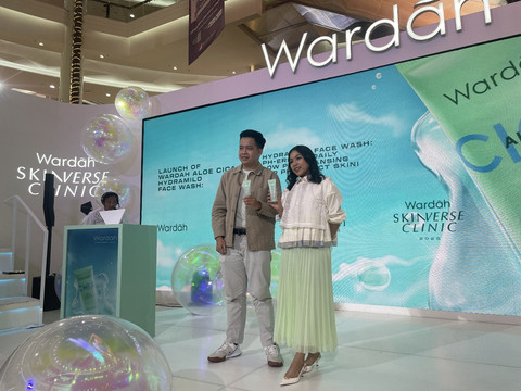 Acara Launching Wardah Aloe Cica Hydramild Face Wash di Grand Atrium, Kota Kasablanka pada Jumat (01/08) (Foto: kumparan/Zulfa Salman)