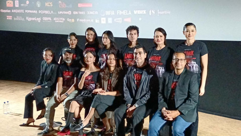 Konferensi pers film Labinak di kawasan Senayan, Jakarta, Rabu (13/8/2025). Foto: Aprilandika Pratama/kumparan